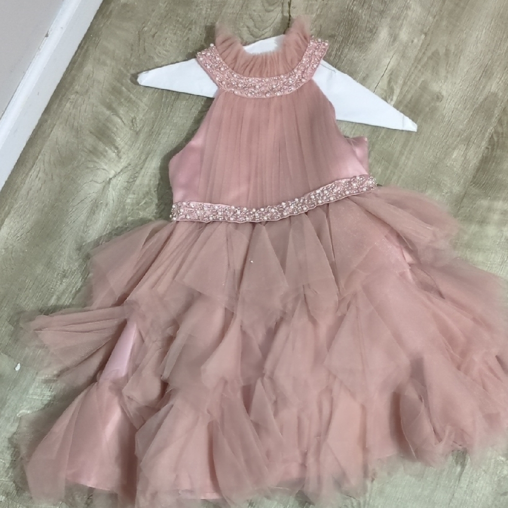 Pink Tulle Dress with Sparkle Details